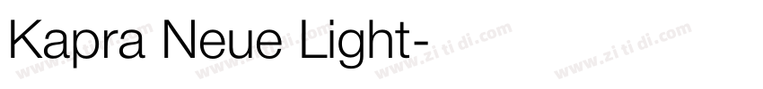 Kapra Neue Light字体转换